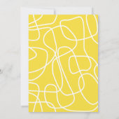Chic Abstract modern Art Yellow Vrijgezellenfeest Kaart (Achterkant)