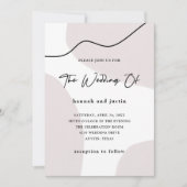 Chic Abstract neutraal | Moderne Waterverf bruilof Kaart (Voorkant)