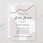 Chic Abstract neutraal | Waterverf Bridal Brunch Kaart (Voorkant)