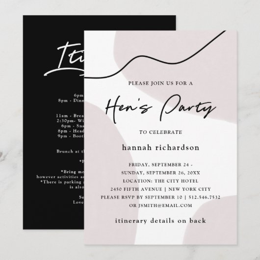 Chic Abstract Neutral | Partij van de waterverf ki Kaart (Voorkant / Achterkant)