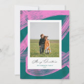 Chic Abstract Paint Kerstvakantie Fotokaart Feestdagenkaart (Voorkant)