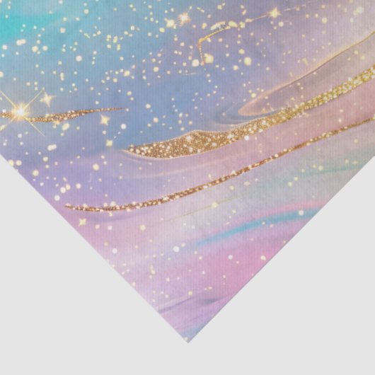 Chic Abstract Pastel Glitter Color Pattern Tissuepapier (Detail)