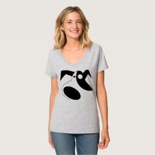 Chic Abstract Puppies Dames V-hals T-shirt - Artis