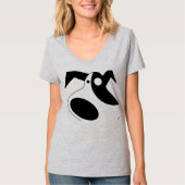 Chic Abstract Puppies Dames V-hals T-shirt - Artis (Voorkant)