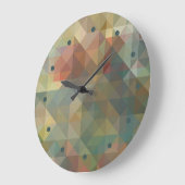 Chic Abstract Retro Triangles Mosaic Pattern Grote Klok (Hoek)