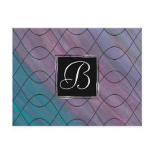 Chic Abstract | Roze Blauwgroen blauw Turquoise Pa