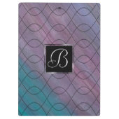 Chic Abstract | Roze Blauwgroen blauw Turquoise Pa Klembord (Achterkant)