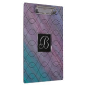 Chic Abstract | Roze Blauwgroen blauw Turquoise Pa Klembord (Rechts)