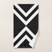 Chic Abstract Zwart & Wit Gestreept Bad Handdoek (Handdoek)