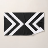 Chic Abstract Zwart & Wit Gestreept Bad Handdoek (Handdoek)