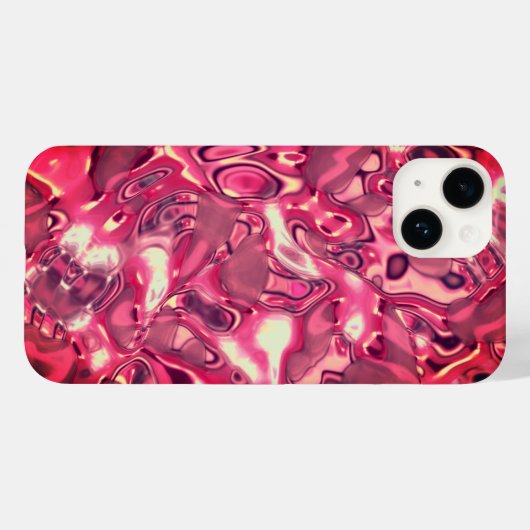 Chic Abstracte Magenta Kleurtoonen Case-Mate iPhone Case (Achterkant (horizontaal))