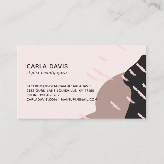 Chic Abstracte make-up artist Visitekaartje (Achterkant)