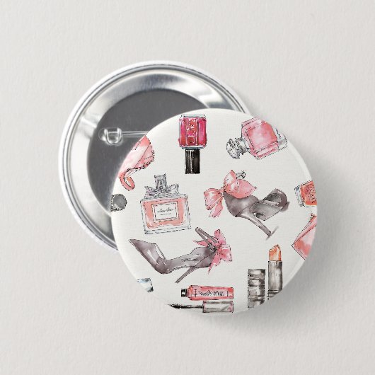 Chic Accents | Mode Waterverf Ronde Button 5,7 Cm (Voorkant /achterkant)