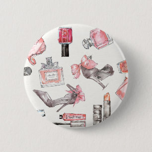 Chic Accents   Mode Waterverf Ronde Button 5,7 Cm