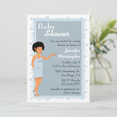 Chic African American Baby Shower Uitnodiging (Staand voorkant)