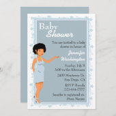 Chic African American Baby Shower Uitnodiging (Voorkant / Achterkant)