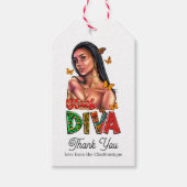 Chic Afro-Amerikaanse Diva Cadeaulabel (Voorkant)