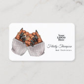 Chic Afro-Amerikaanse Nail Salon Branding Ontwerp Visitekaartje (Voorkant)