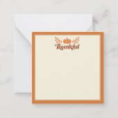 Chic Afro-Amerikaanse vrouw Thanksgiving | Herfst Notitiekaartje (Achterkant)