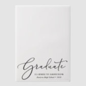 Chic afstudeeraankondiging Vellum Overlay Uitnodigingen (Voorkant)