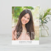 CHIC AFSTUDEERDER modern fotooverzicht type bekled Kaart (Staand voorkant)