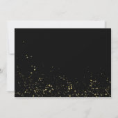 Chic afstudeerfeest Save The Date goud glitters fo Kaart (Achterkant)