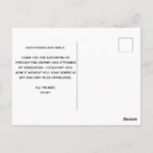 Chic Afstudeerfoto Bedankt Afstuderen Briefkaart (Achterkant)