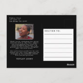 Chic afstudeertijdschrift Foto Afstudeer Dankjewel Briefkaart (Achterkant)