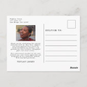 Chic afstudeertijdschrift foto afstudeerbedankje briefkaart (Achterkant)