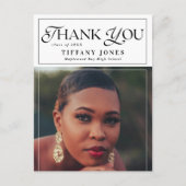 Chic afstudeertijdschrift foto afstudeerbedankje briefkaart (Voorkant)