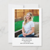 Chic Afstuderen 2025 Senior Full Photo Afstuderen Aankondiging (Achterkant)