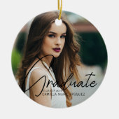 Chic Afstuderen 2 Kerstmis met overlay van fotoscr Keramisch Ornament (Voorkant)