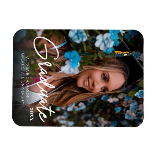 Chic Afstuderen 2 & Photo Afstuderen Magnet Darker Magneet (Horizontaal)