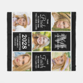 Chic Afstuderen 5 Foto Collage Inspirerend Black Fleece Deken (Voorkant (Horizontaal))