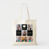 Chic Afstuderen 6 Fotocollage Keepsake Gift Tote Bag (Voorkant)