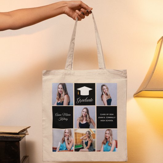 Chic Afstuderen 6 Fotocollage Keepsake Gift Tote Bag