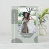 Chic Afstuderen Afstuderen fotosjabloon Aankondiging (Staand voorkant)