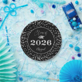 Chic Afstuderen Black Silver Glitter CLASS VAN 202 Papieren Bordje (Feest)