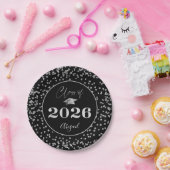 Chic Afstuderen Black Silver Glitter CLASS VAN 202 Papieren Bordje (Feest)