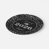 Chic Afstuderen Black Silver Glitter CLASS VAN 202 Papieren Bordje (Gekanteld)