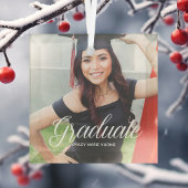 Chic Afstuderen Foto 2023 Afstuderen Kerstmis Glas Ornament