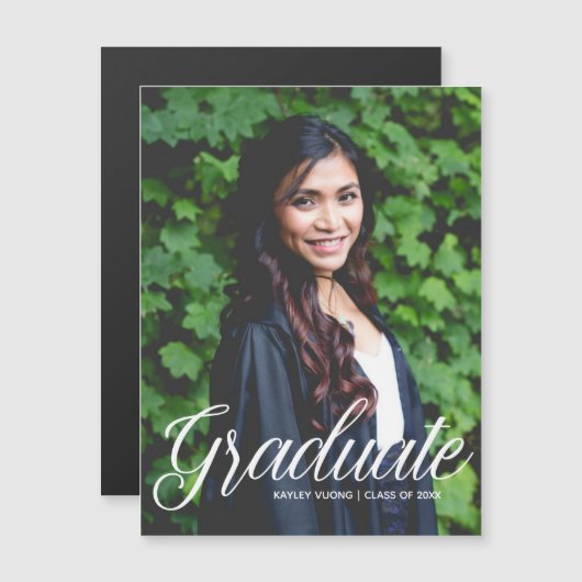 Chic Afstuderen foto 2025 aankondigingsmagneet (Voorkant / Achterkant)