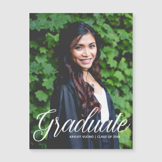 Chic Afstuderen foto 2025 aankondigingsmagneet (Voorkant)