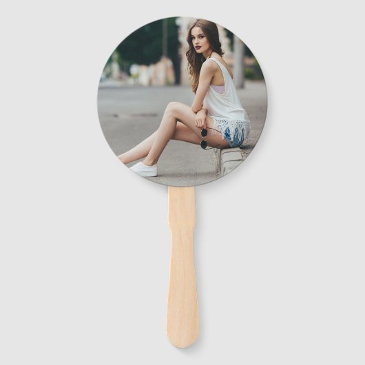 Chic Afstuderen Foto 2025 Afstudeerfeest Handwaaier (Achterkant)