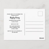 Chic Afstuderen Foto 2025 Afstuderen Aankondiging Briefkaart (Achterkant)