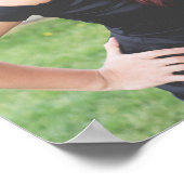 Chic Afstuderen Foto 2025 Zwart Afstudeerfeest Poster (Hoek)