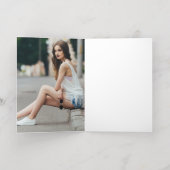 Chic Afstuderen foto Afstuderen Bedankt Gold Folie Wenskaart (Binnenlaag)