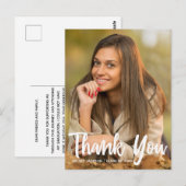 Chic Afstuderen foto Dank u Afstuderen Briefkaart (Voorkant / Achterkant)