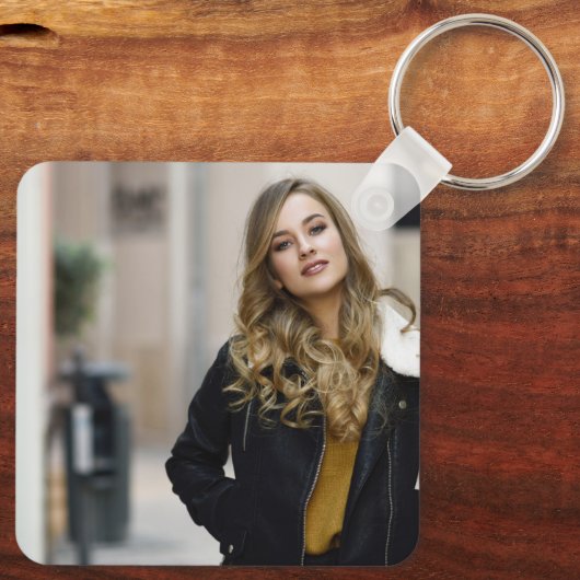 Chic Afstuderen foto Gepersonaliseerde 2025 Afstud Sleutelhanger (Achterkant)