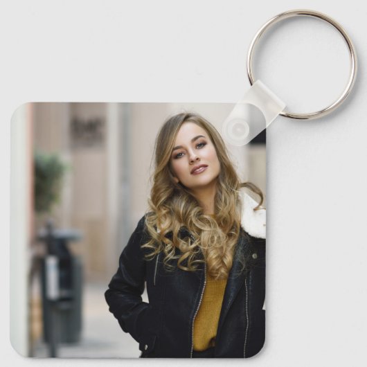 Chic Afstuderen foto Gepersonaliseerde 2025 Afstud Sleutelhanger (Achterkant)